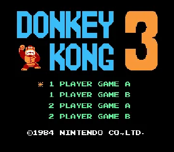 Donkey Kong 3 (World) (GameCube Edition) screen shot title